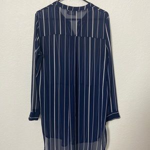 ASTR Sheer Button Up Dress